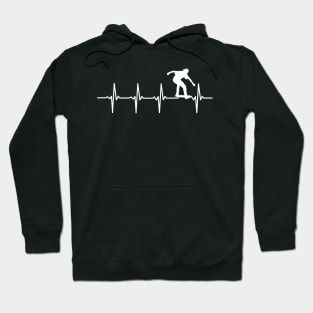 Skating Heartbeat Gift For Skaters & Skateboarders Hoodie